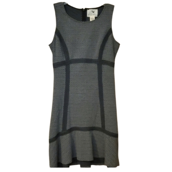 Anthropologie Dresses & Skirts - Anthropologie Tabitha Fit & Flare Gray Patterned Sleeveless Dress‎ Size 6
